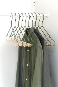 Mustard Made Adult Top Hangers in Olive Pack of 10