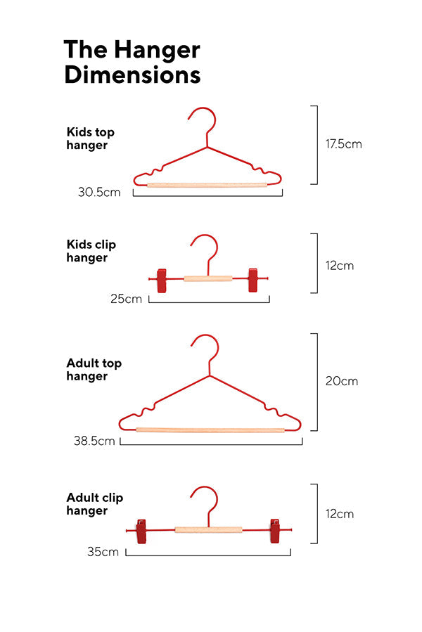 Mustard Made Kids Top Hangers in Poppy Dimensions