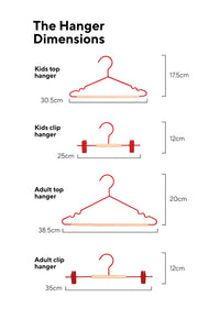 Mustard Made Kids Top Hangers in Poppy Dimensions