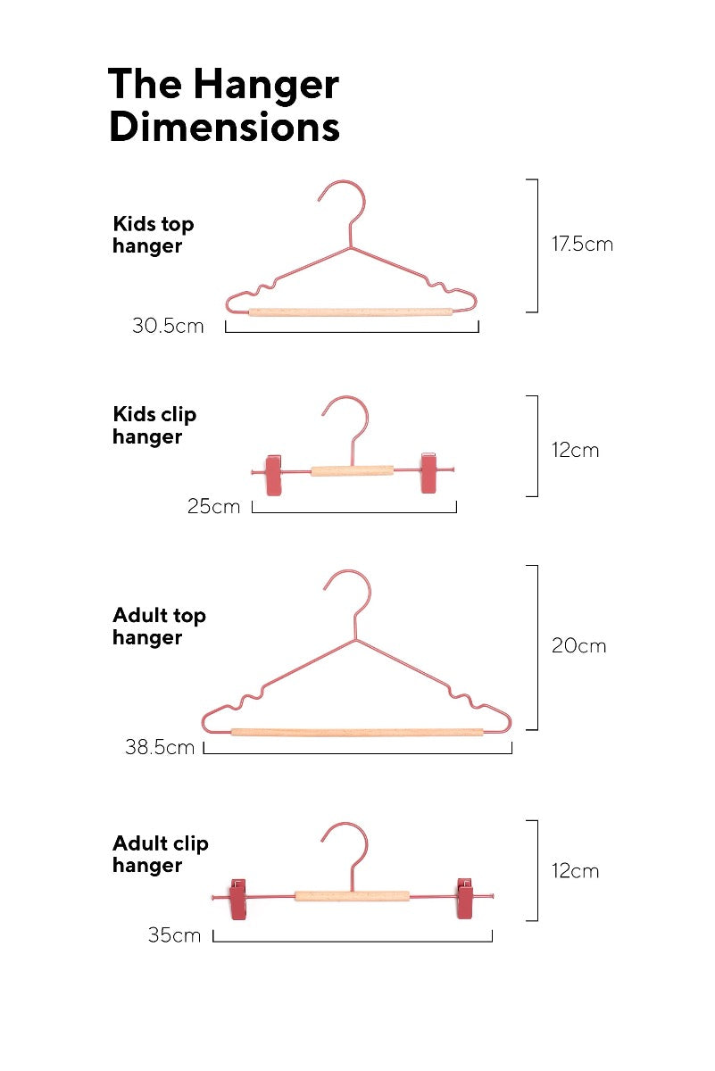Mustard Made Kids Top Hangers in Berry Dimensions