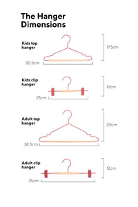 Mustard Made Kids Clip Hangers in Berry Dimensions