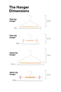 Mustard Made Kids Top Hangers in Blush Dimensions