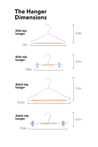 Mustard Made Adult Top Hangers in Lilac Dimensions