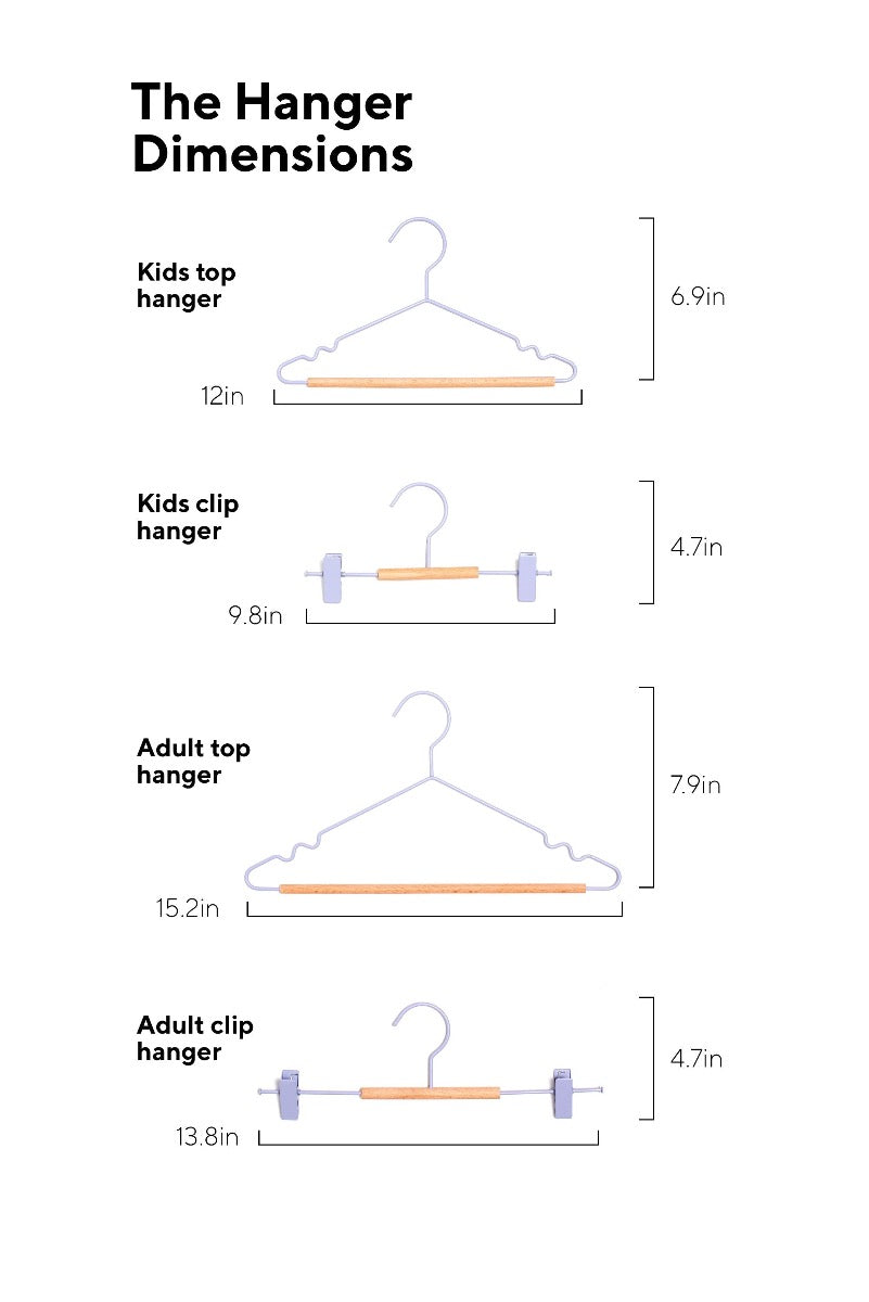Kids Clip Hangers in Lilac