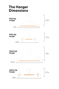 Mustard Made Kids Top Hangers in Chalk Pack of 10