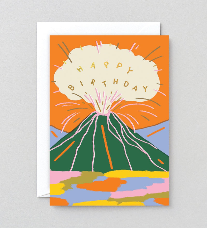 Wrap Birthday Volcano Greeting Card