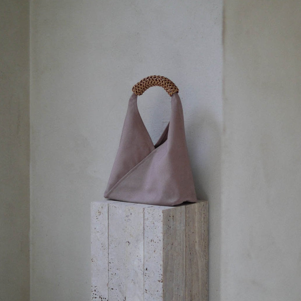 Kamaro'an Natural Dyed Woven Triangle Bag 36 Purple Canvas and