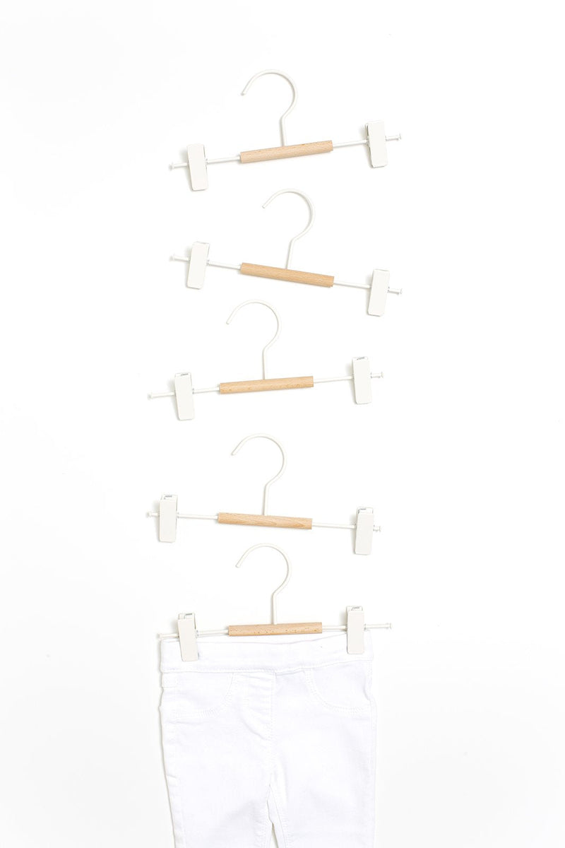 Mustard Made Kids Clip Hangers in Chalk Pack of 5