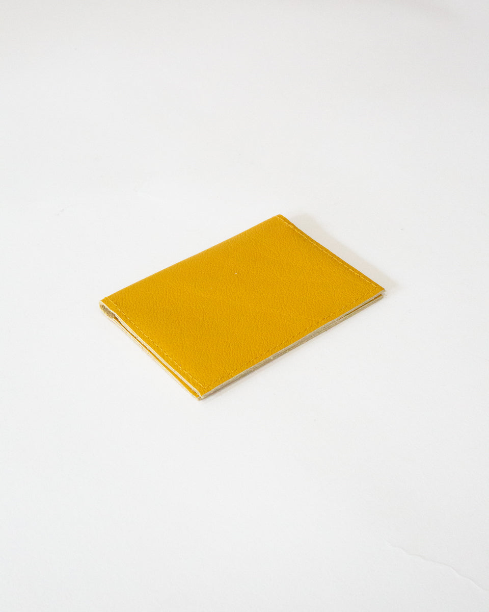 Erin Templeton Card Case Wallet Mustard Yellow Leather