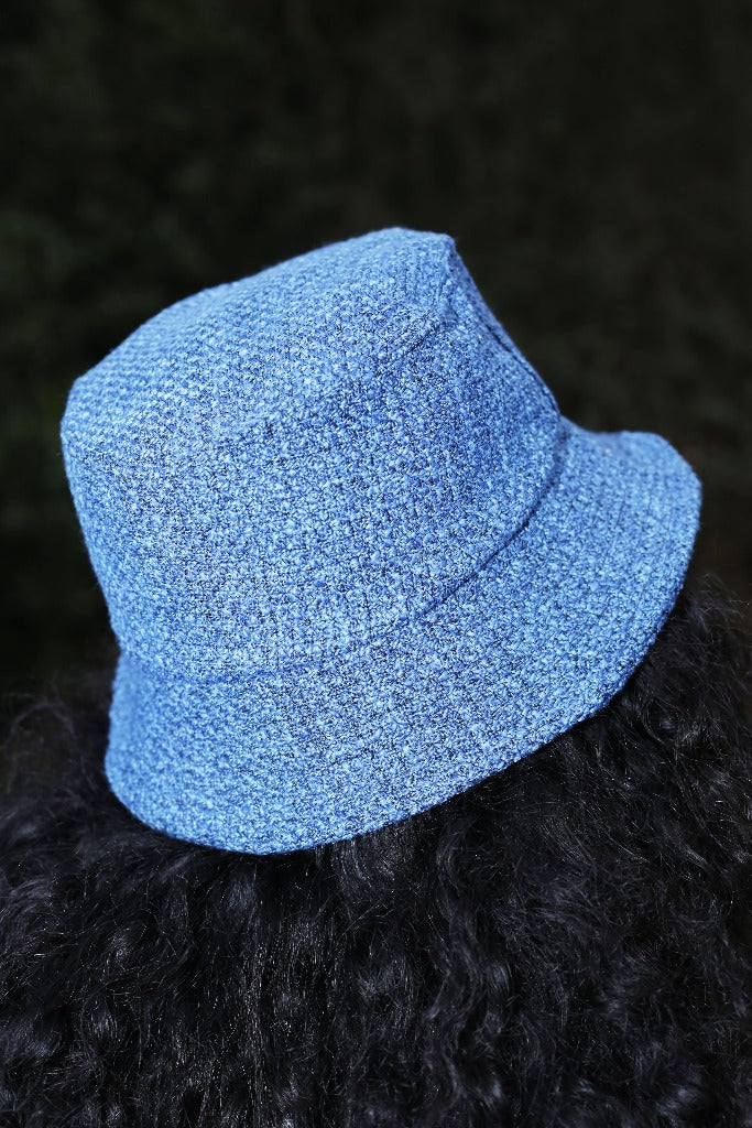 Bucket Hat Blue Tweed
