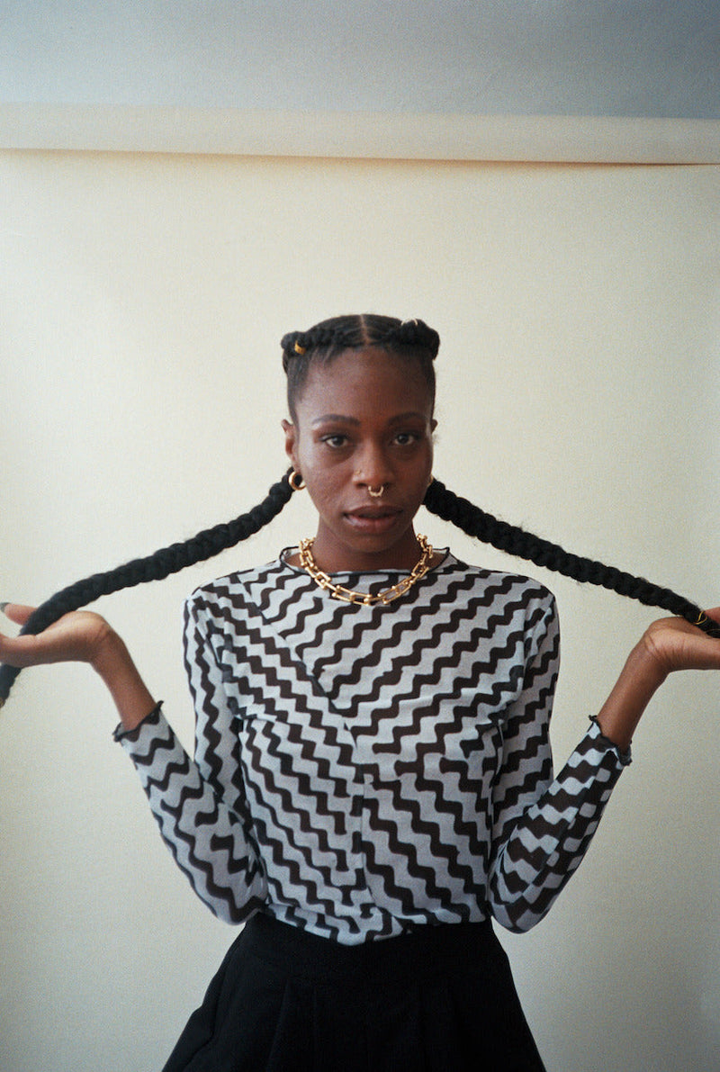 Model wearing Nin Studio clothing