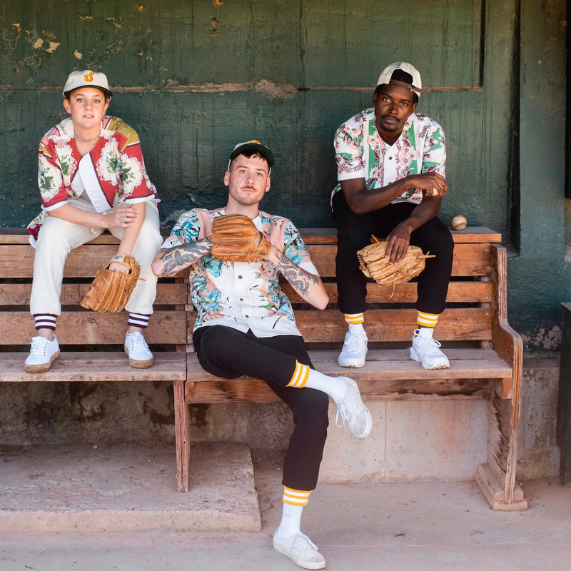 Models wearing clothing by Slow Process