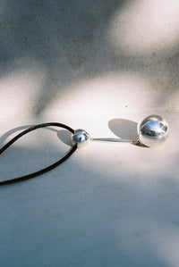 Vintage Sterling Silver Sphere Pendulum Necklace