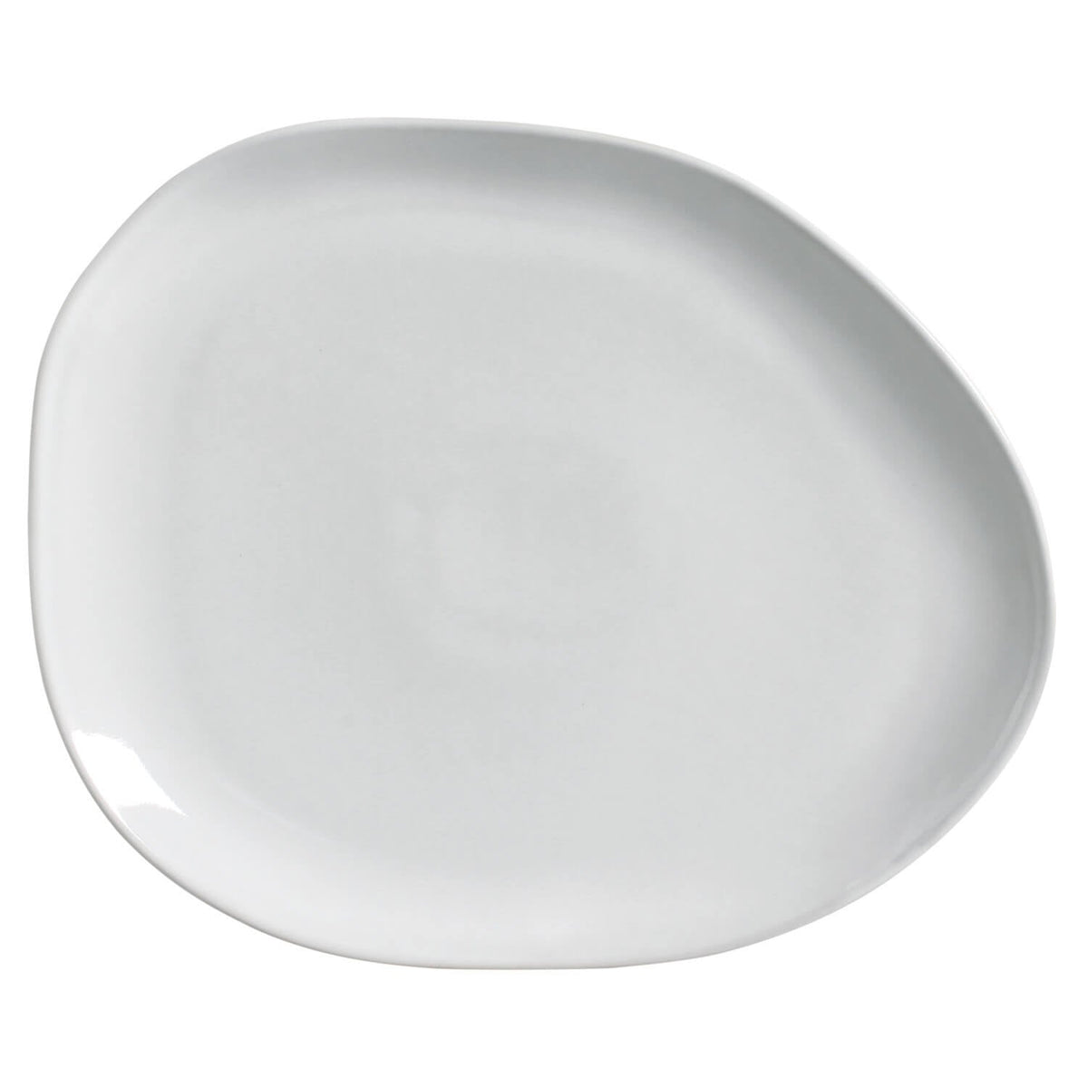 White ceramic plate on a white background