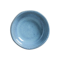 Blue ceramic bowl on a white background