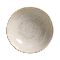 Beige ceramic bowl on a white background