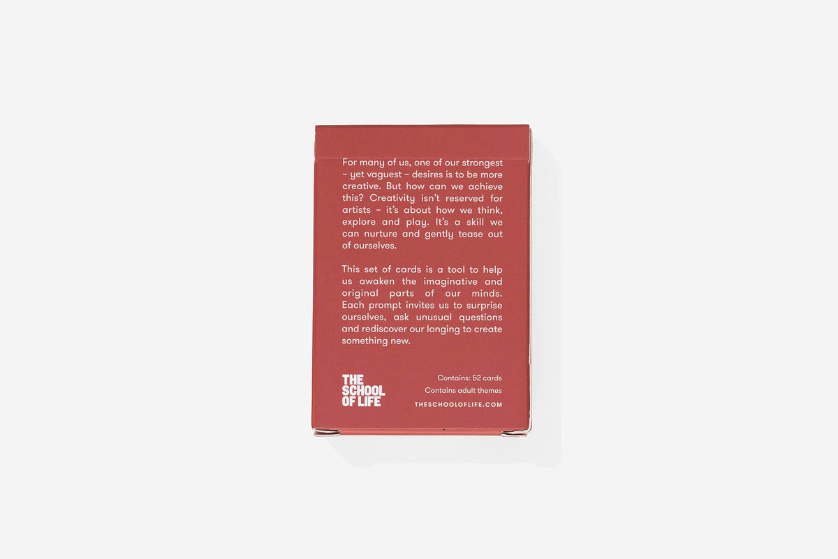 Red card box packaging with text on a white background