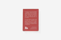Red card box packaging with text on a white background
