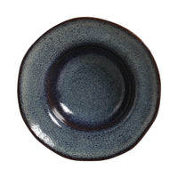 Blue ceramic bowl on a white background