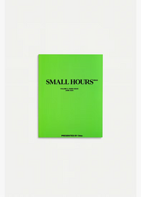 Green magazine cover with 'Small Hours' text on a white background