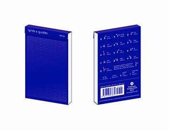 Blue micro notebook with grid pattern on a white background