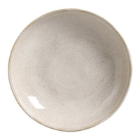 Beige ceramic bowl on a white background