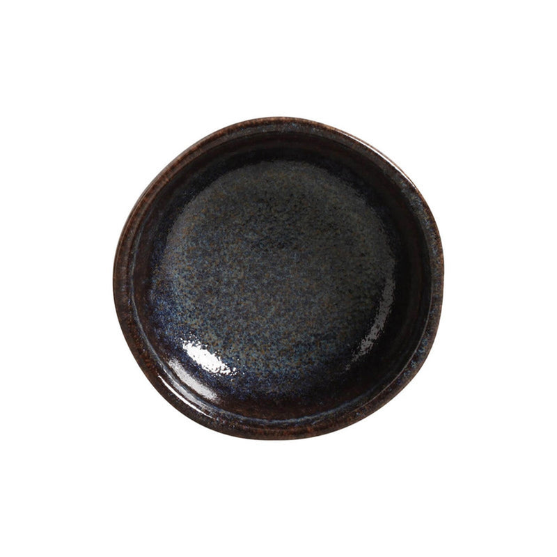 Dark ceramic bowl on a white background