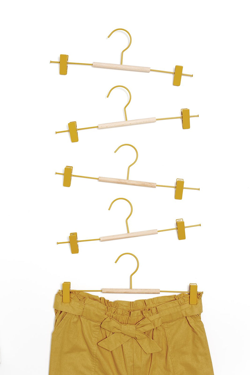 Mustard Made's Adult Clip Hangers in Mustard Pack of 5