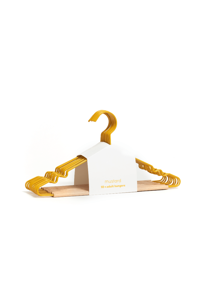 Mustard Made Adult Top Hangers in Mustard Pack of 10