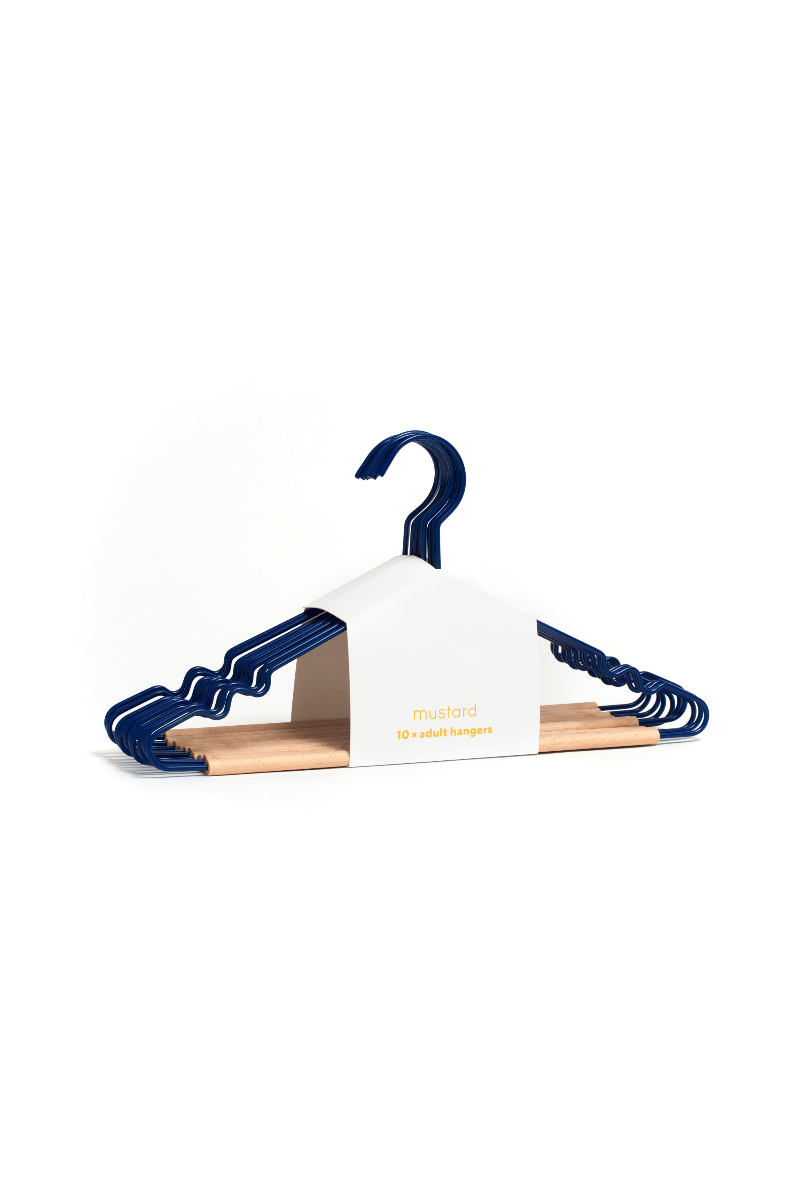 Mustard Made Adult Top Hangers in Navy Pack of 10