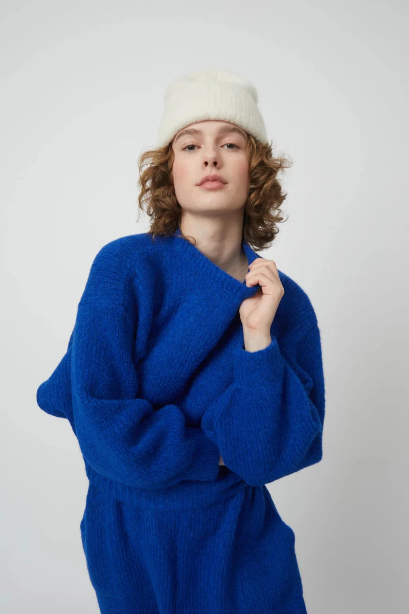 Atelier Delphine Balloon Sleeve Sweater Blue