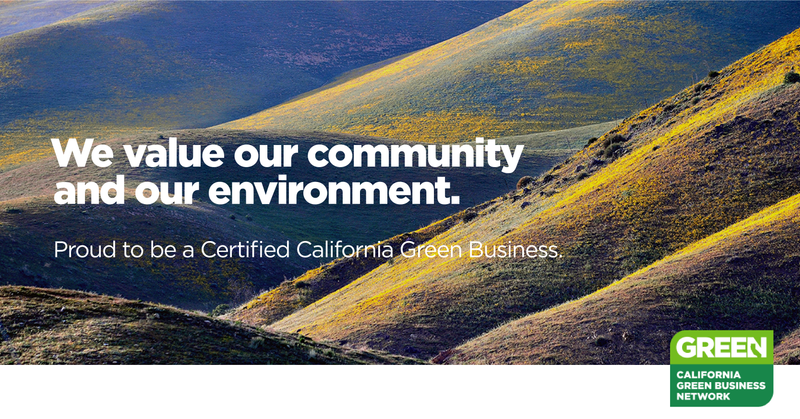 Proud to be a Certified California Green Business