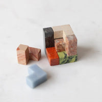 Colorful stone blocks on a white background
