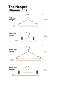 Mustard Made Kids Top Hangers in Olive Pack of 10