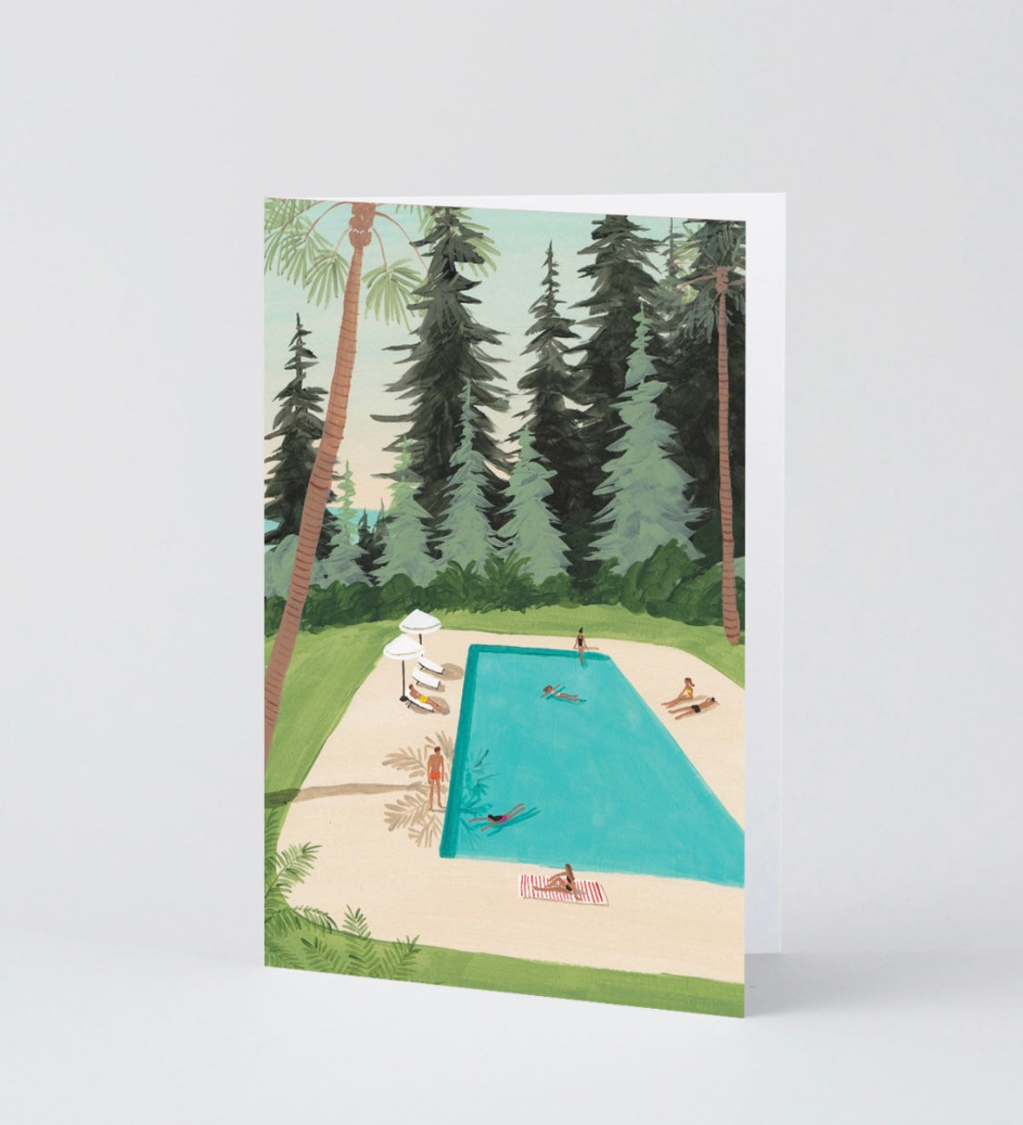 Wrap Poolside Art Greeting Card