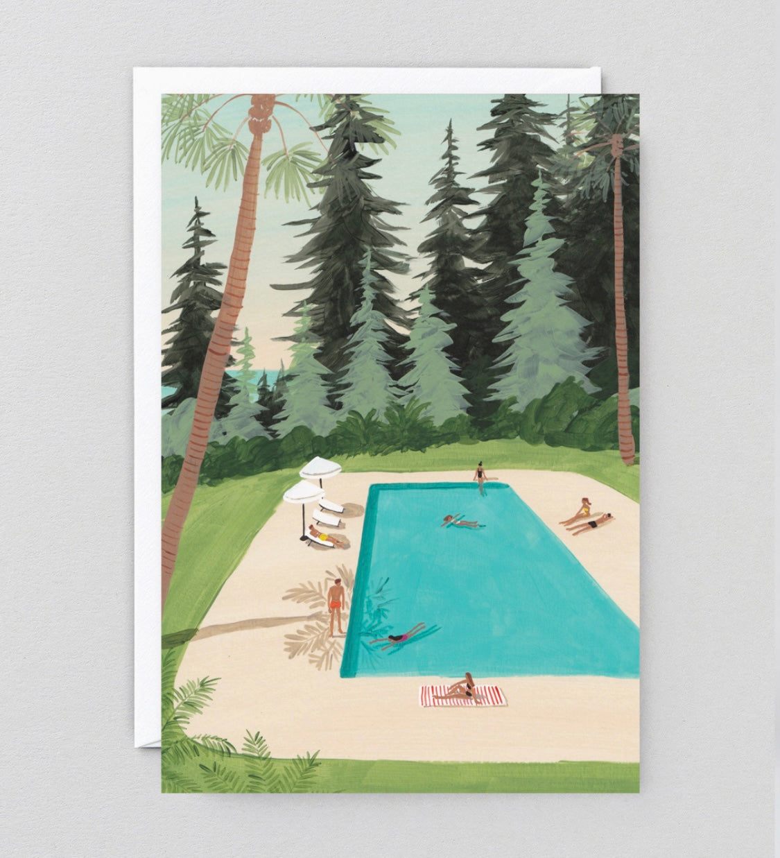 Wrap Poolside Art Greeting Card