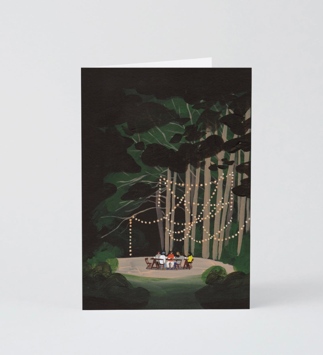 Wrap Dinner in the Forest Art Greeting Card