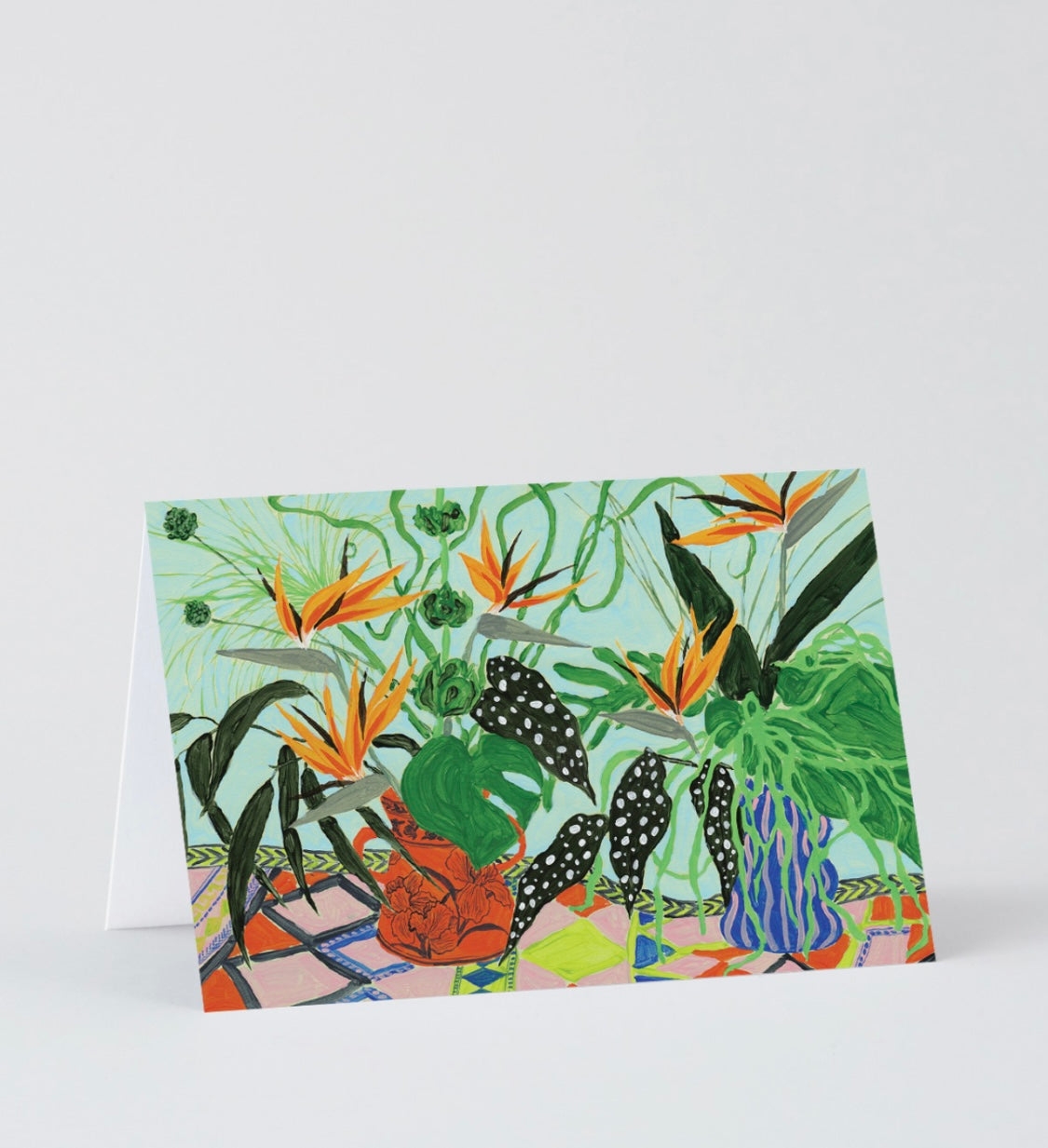 Wrap Birds of Paradise Flowers Art Greeting Card