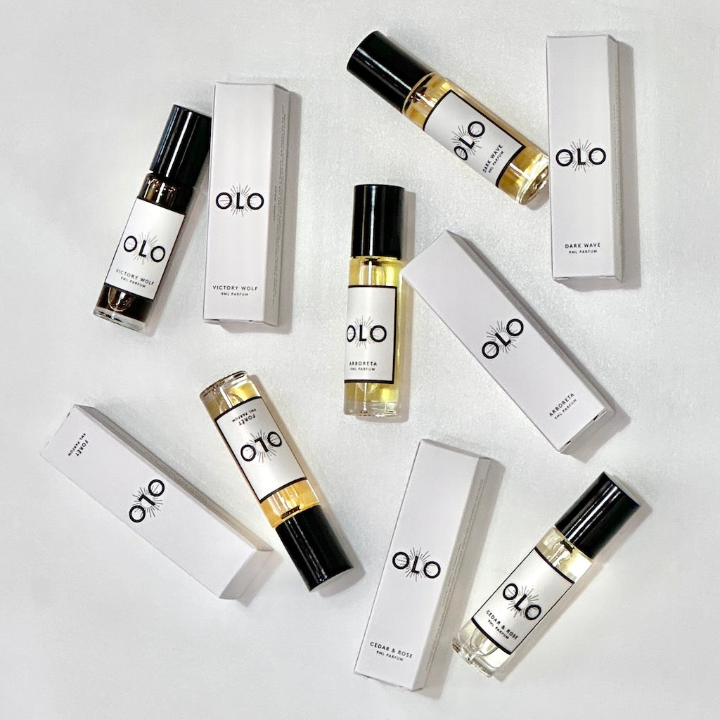 Olo Fragrance Cedar & Rose | 9mL Parfum oil based roller – Burke