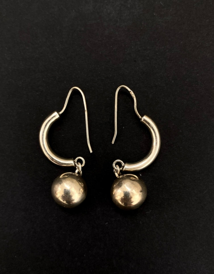 Danica Stamenic Vintage 80s Sterling Ball Drop Earrings