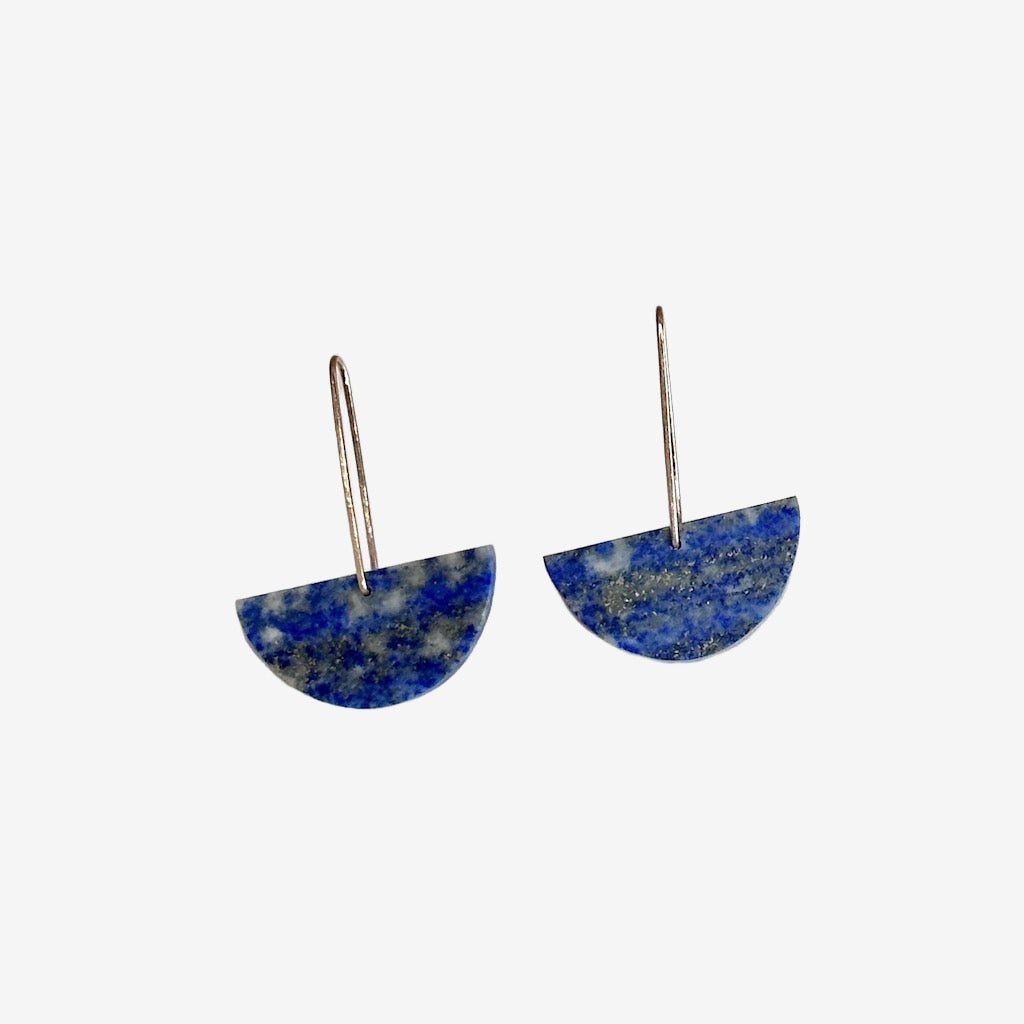 Alison Jean Cole Single Stone Earrings Lapis Lazuli