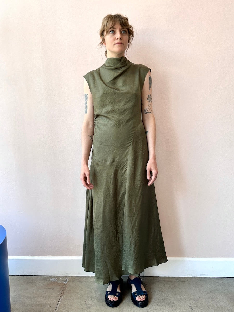 Atelier Delphine Twisted Dress Hunter Green