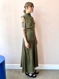 Atelier Delphine Twisted Dress Hunter Green