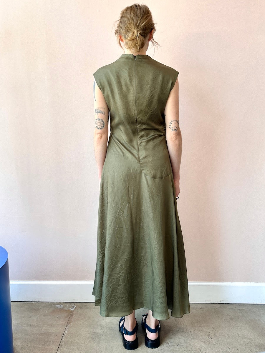 Atelier Delphine Twisted Dress Hunter Green