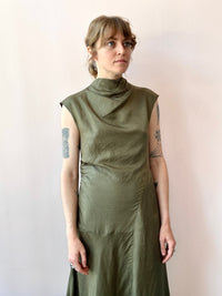 Atelier Delphine Twisted Dress Hunter Green