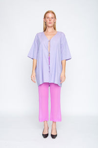 Lily Forbes Lilac Milica Tie Top