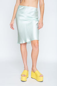 Lily Forbes Mint Sophia Skirt Silk