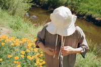 Lily Forbes Pearl Chloe Sun Hat Silk