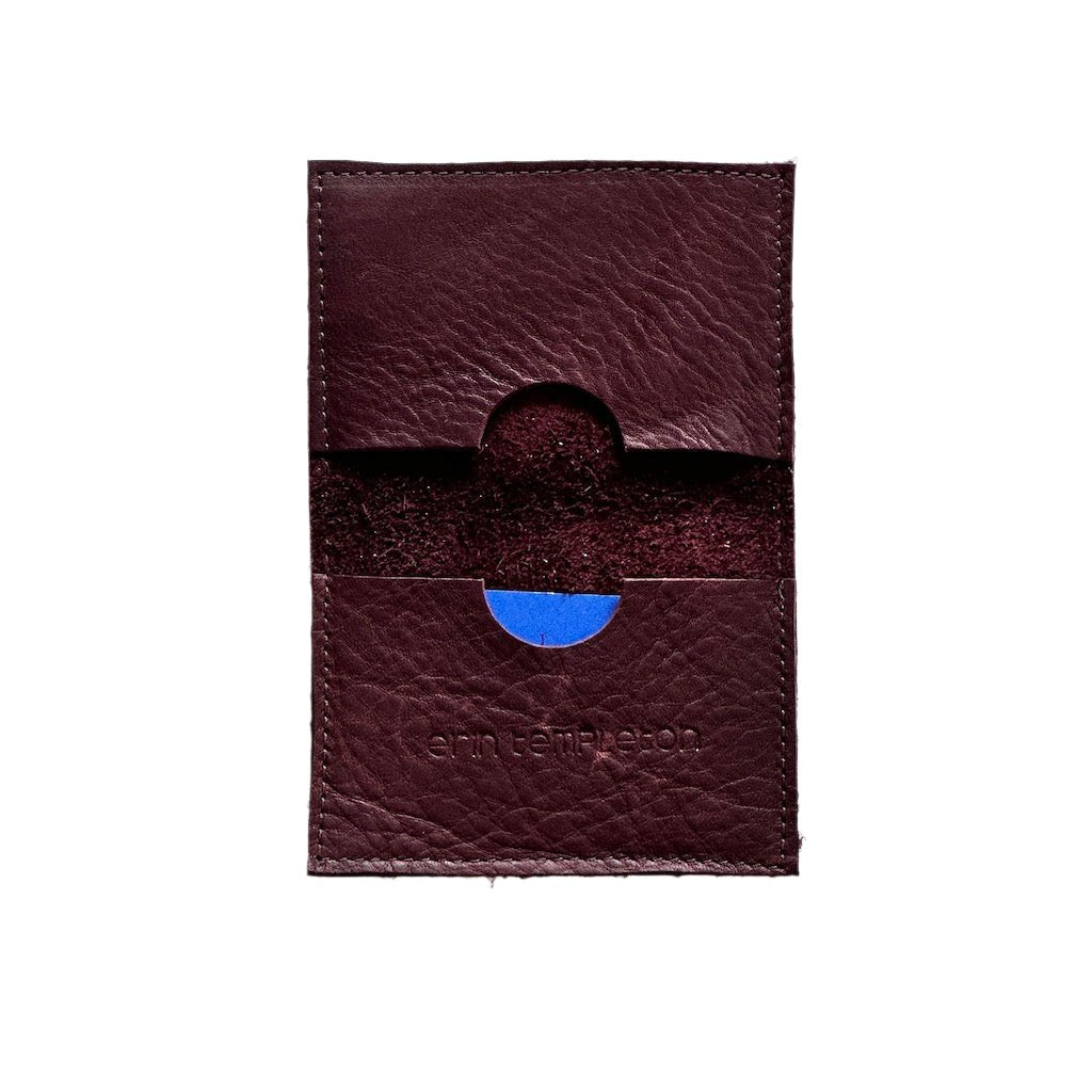 Erin Templeton Leather Card Case Burgundy