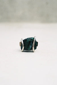 Vintage Chrysocolla and Sterling Silver Ring